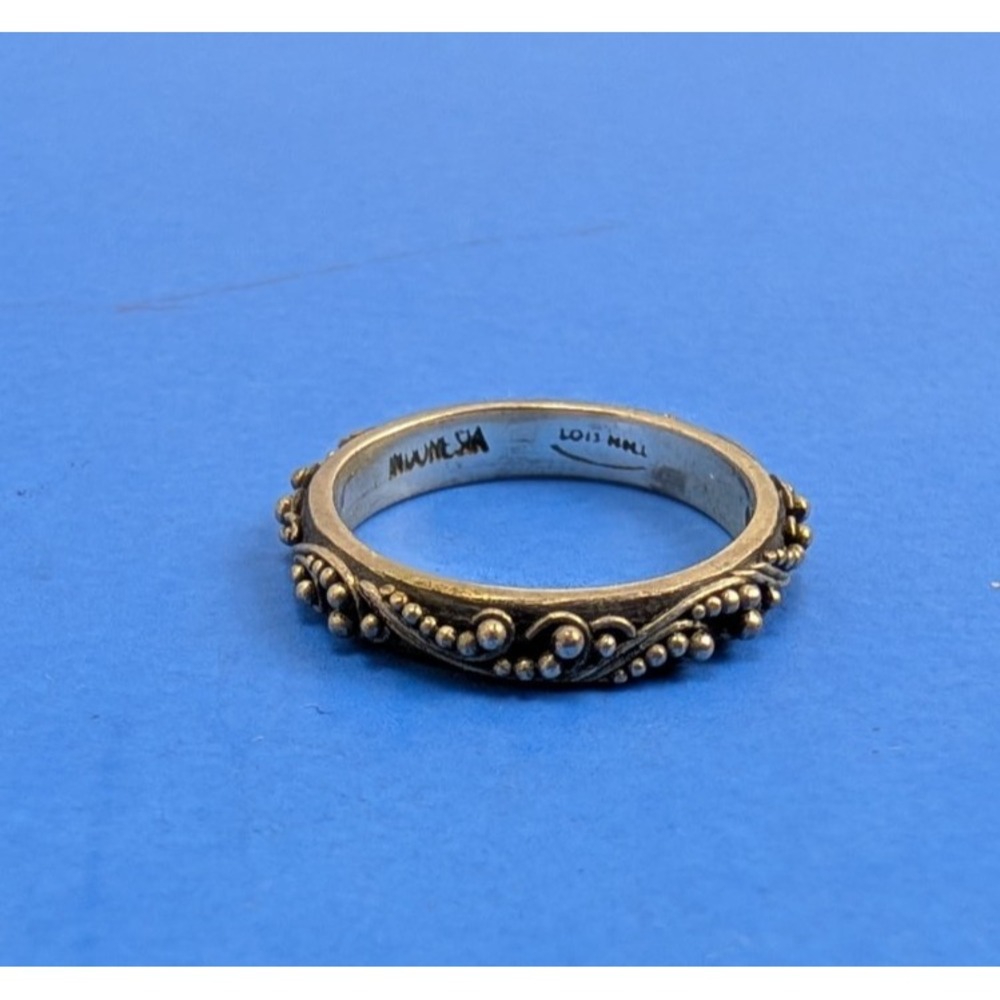Lois Hill 925 Sterling Silver Ring Size 6 Scroll Filigree Infinity Band